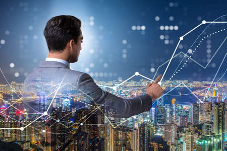 Businessman in stock trading concept