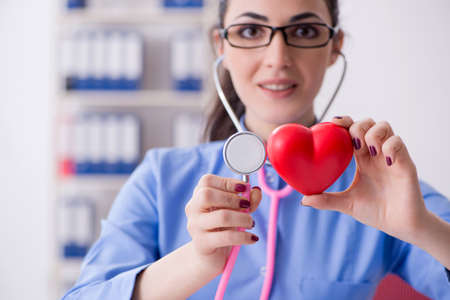 Young female doctor working in the clinic