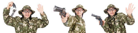 Collage of funny soldier photos