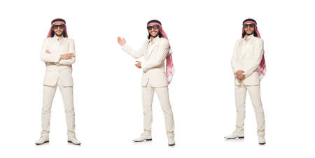 Arab businessman isolated on whiteの写真素材