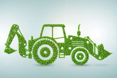 Green environmentally friendly vehicle concept - 3d rendering