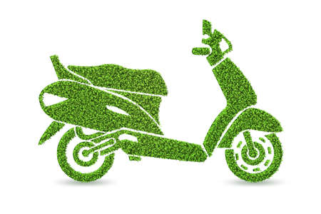 Green environmentally friendly vehicle concept - 3d renderingの写真素材