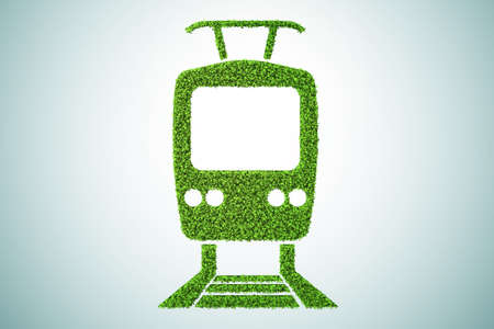 Green environmentally friendly vehicle concept - 3d renderingの写真素材