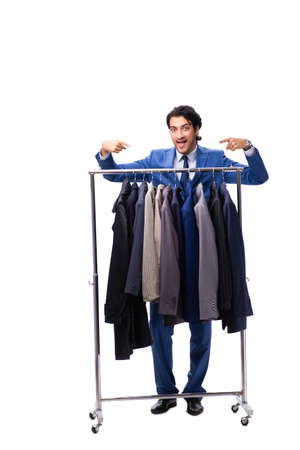 Young handsome businessman in clothing conceptの写真素材