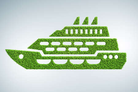 Green environmentally friendly vehicle concept - 3d renderingの写真素材
