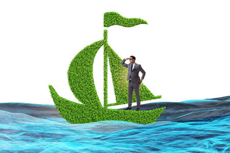 Green environmentally friendly vehicle conceptの写真素材