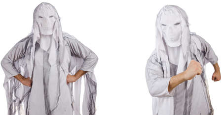 Monster on white in scary halloween conceptの写真素材