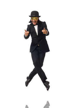 Funny man isolated on white backgroundの写真素材