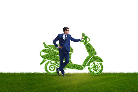 Green environmentally friendly vehicle conceptの写真素材