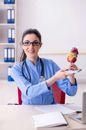 Young female doctor working in the clinicの写真素材