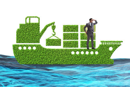 Green environmentally friendly vehicle conceptの写真素材