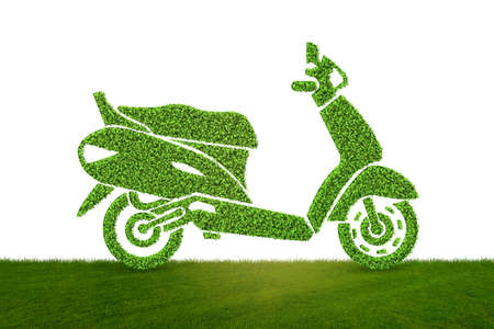 Green environmentally friendly vehicle concept - 3d renderingの写真素材