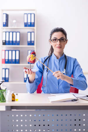 Young female doctor working in the clinicの写真素材