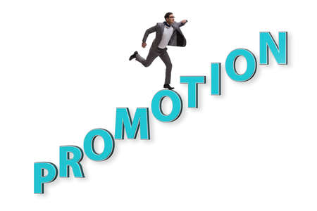 Concept of promotion with businessmanの写真素材