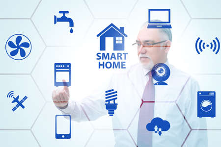 Smart home concept with devices and appliancesの写真素材