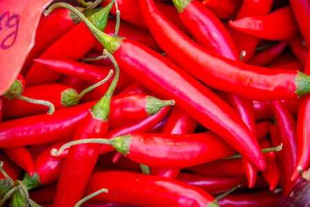 Fruits at the market display stallの写真素材
