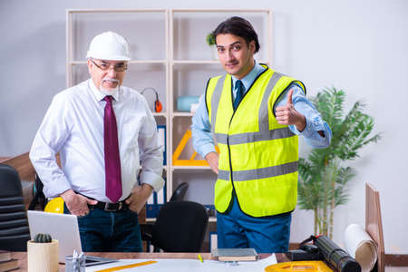 Two architects working on the projectの写真素材