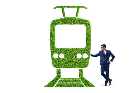 Green environmentally friendly vehicle conceptの写真素材