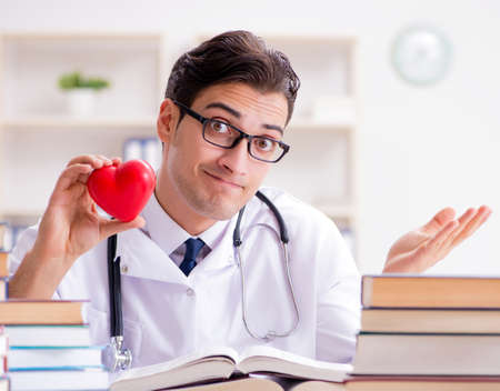 Medical student preparing for university examsの写真素材