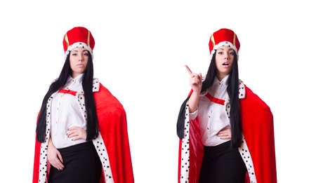 Queen businesswoman in business conceptの写真素材