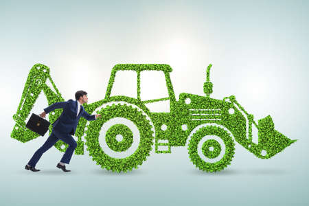 Green environmentally friendly vehicle conceptの写真素材