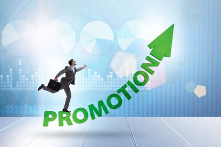 Employee in career promotion conceptの写真素材