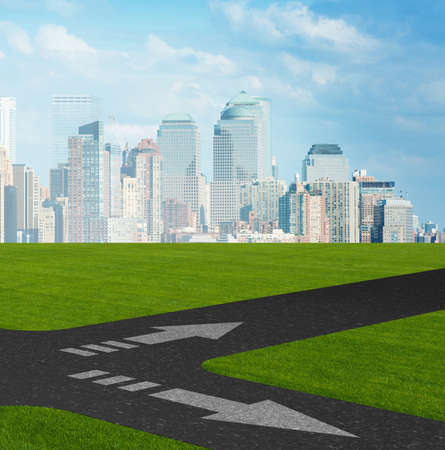 Concept of crossroads in uncertainty conceptの写真素材