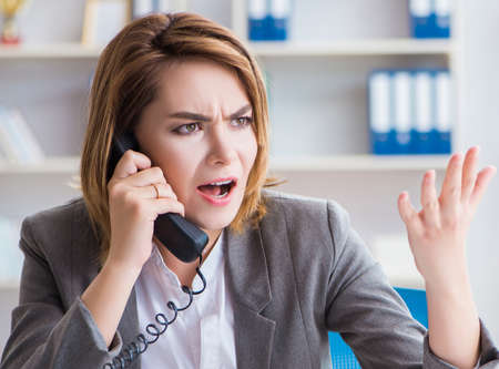 Businesswoman working in the officeの写真素材