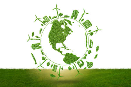 Concept of environmental protection - 3d renderingの写真素材