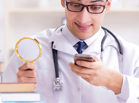 Medical student preparing for university examsの写真素材