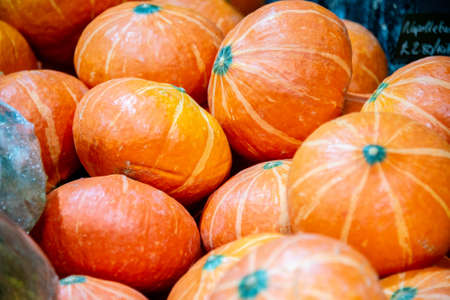 The fruits at the market display stallの写真素材