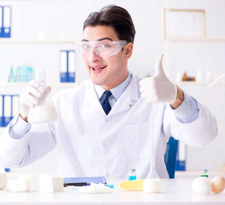 Food scientist testing new stuff in the labの写真素材