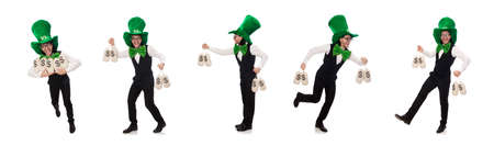 Funny man in saint patrick holiday conceptの写真素材