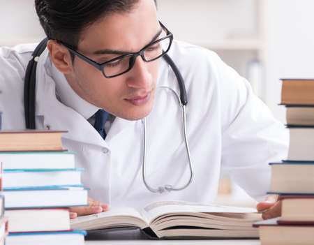 Medical student preparing for university examsの写真素材