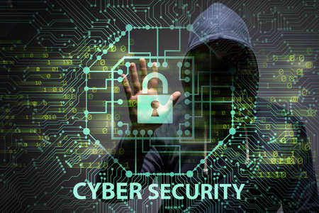 Young hacker in cybersecurty concept