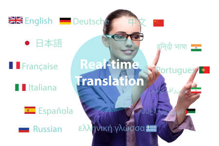 Concept of online translation from foreign languageの写真素材