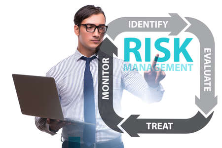 Concept of risk management in modern businessの写真素材