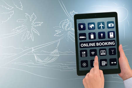 Concept of online booking for trip