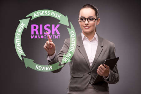 Concept of risk management in modern businessの写真素材