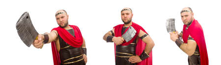 Gladiator isolated on white background