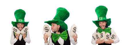 Funny man in saint patrick holiday concept