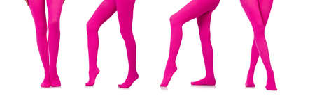 Woman legs in long stockingsの写真素材