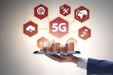 5G technology concept - high internet speed