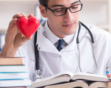 Medical student preparing for university examsの写真素材