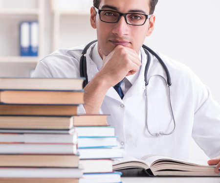 Medical student preparing for university examsの写真素材