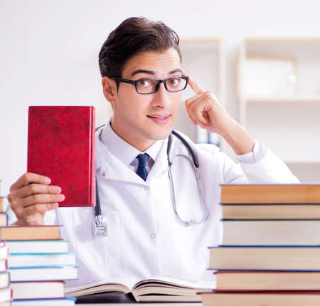 Medical student preparing for university examsの写真素材