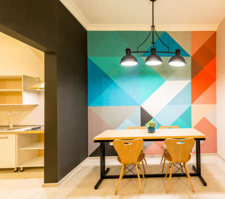 Modern kitchen interior at homeの写真素材