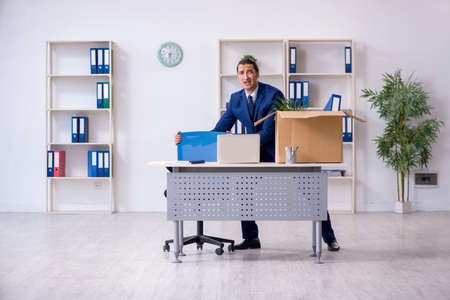 Young employee being made redundantの写真素材