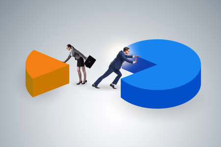 Business analytics concept with pie chartの写真素材