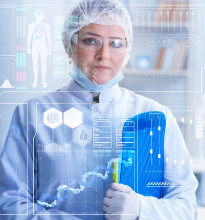 Woman doctor in telemedicine mhealth concept
